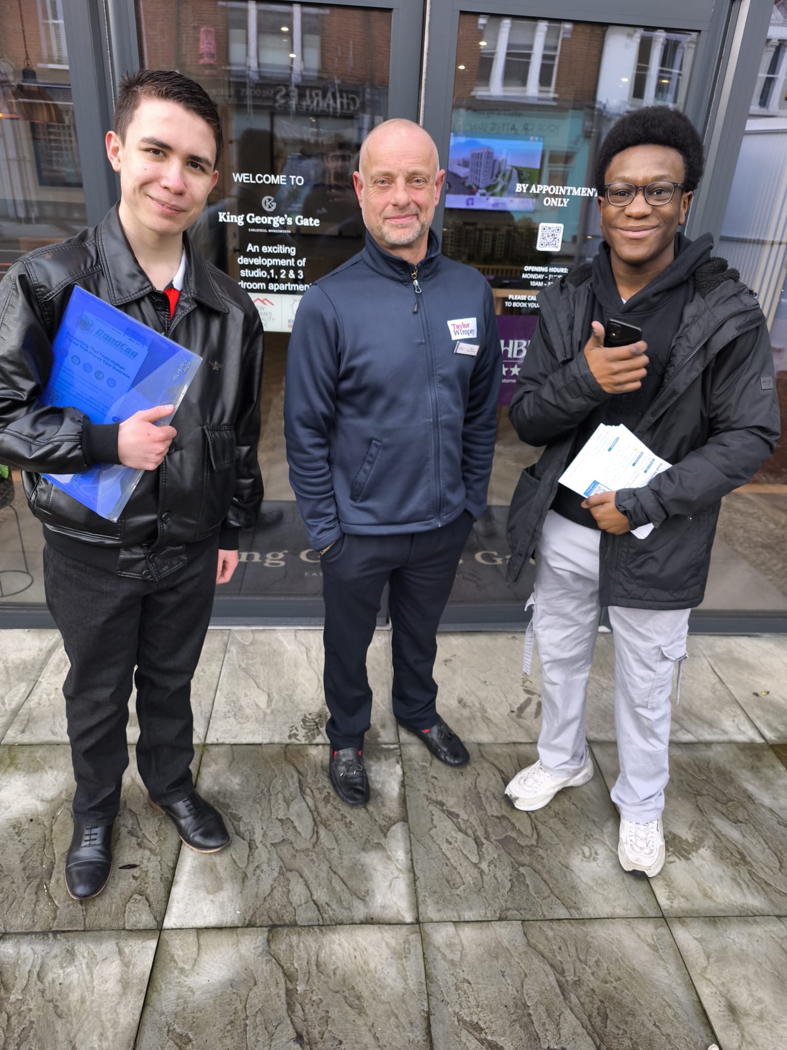 Fulham Boys School students working on a supervised business project