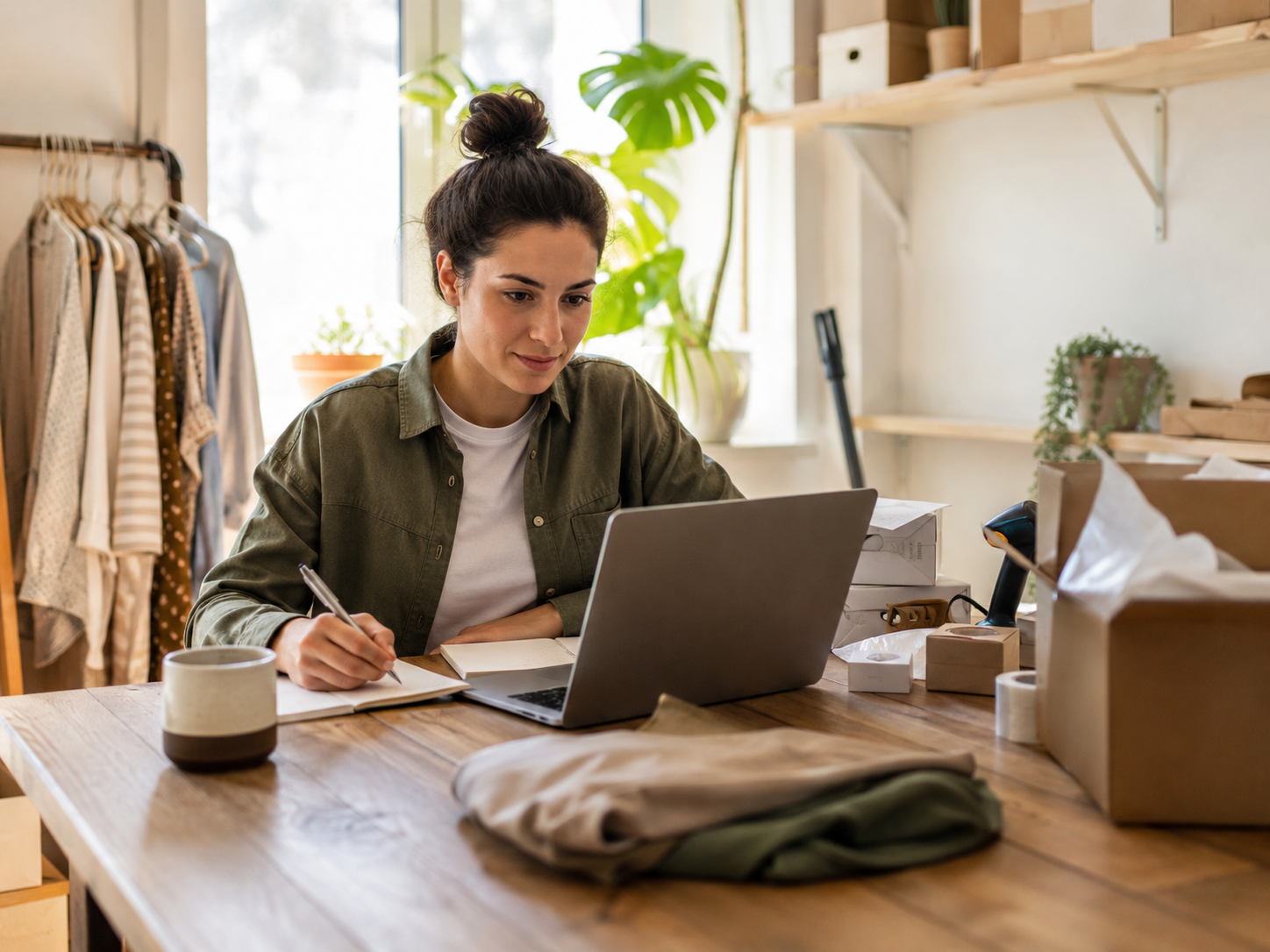 Startup business owner working
